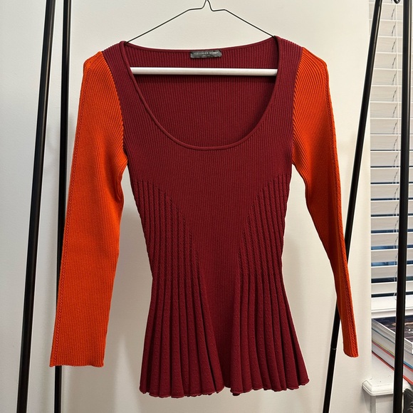 Alexander McQueen Tops - Alexander McQueen peplum sweater top Size M